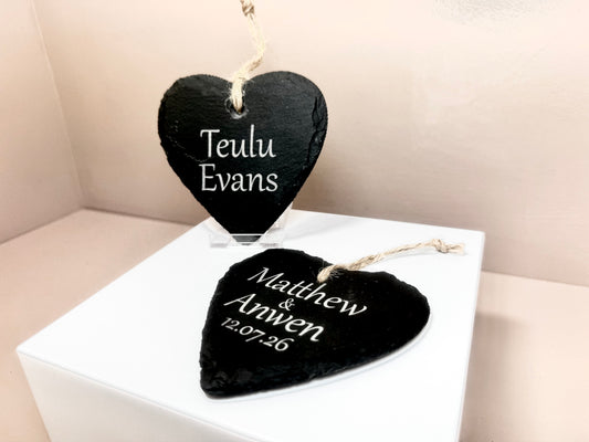 Personalised Slate Heart