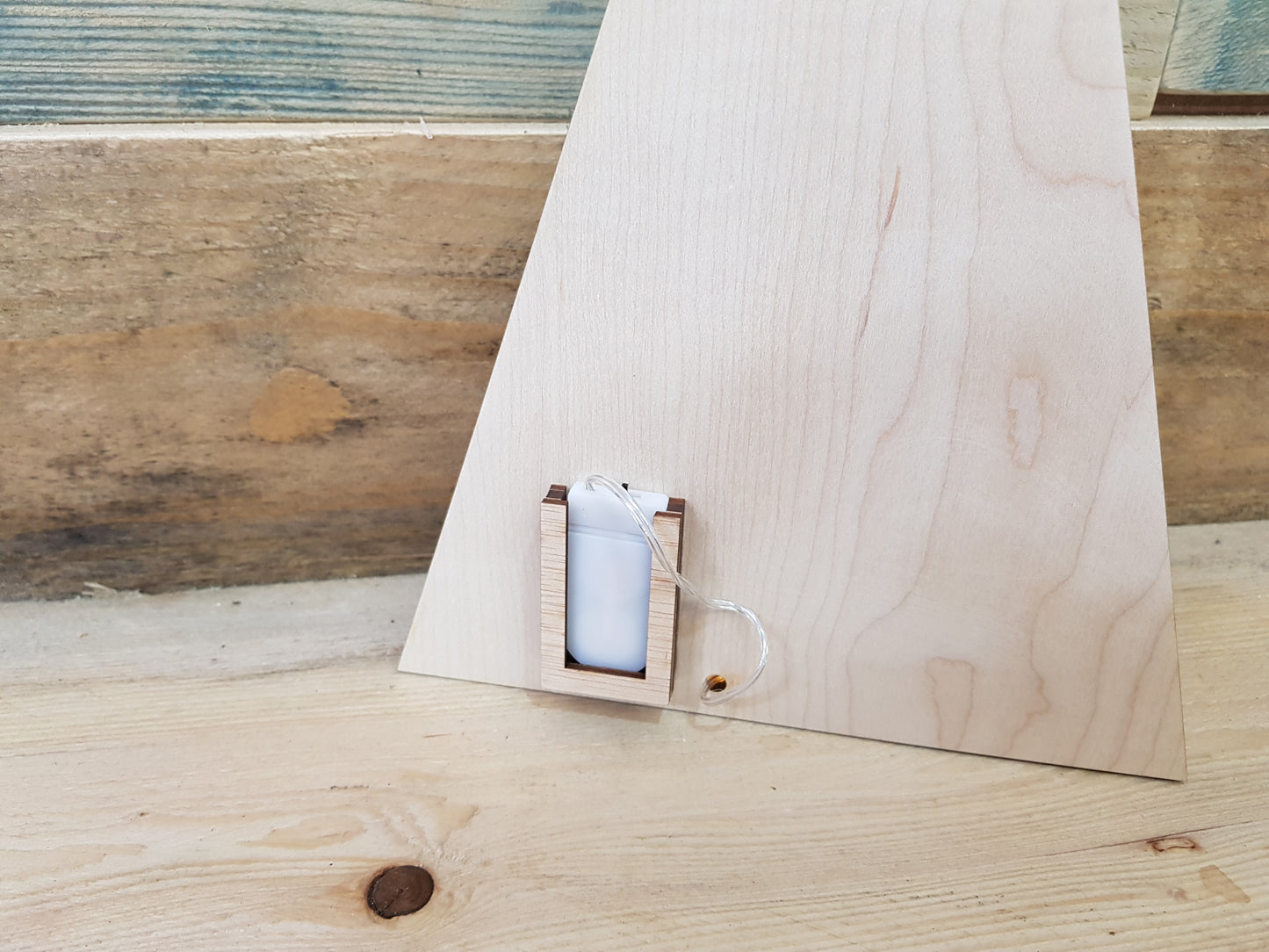 Wooden Christmas Tree Light Box