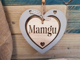 Personalised Double Wood Heart