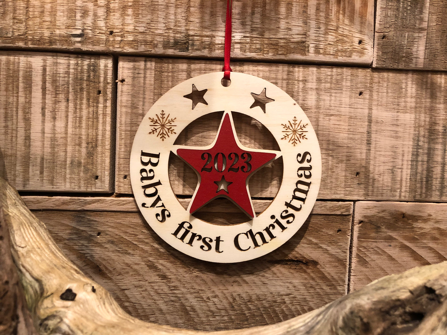 Baby's First Christmas Wooden Bauble