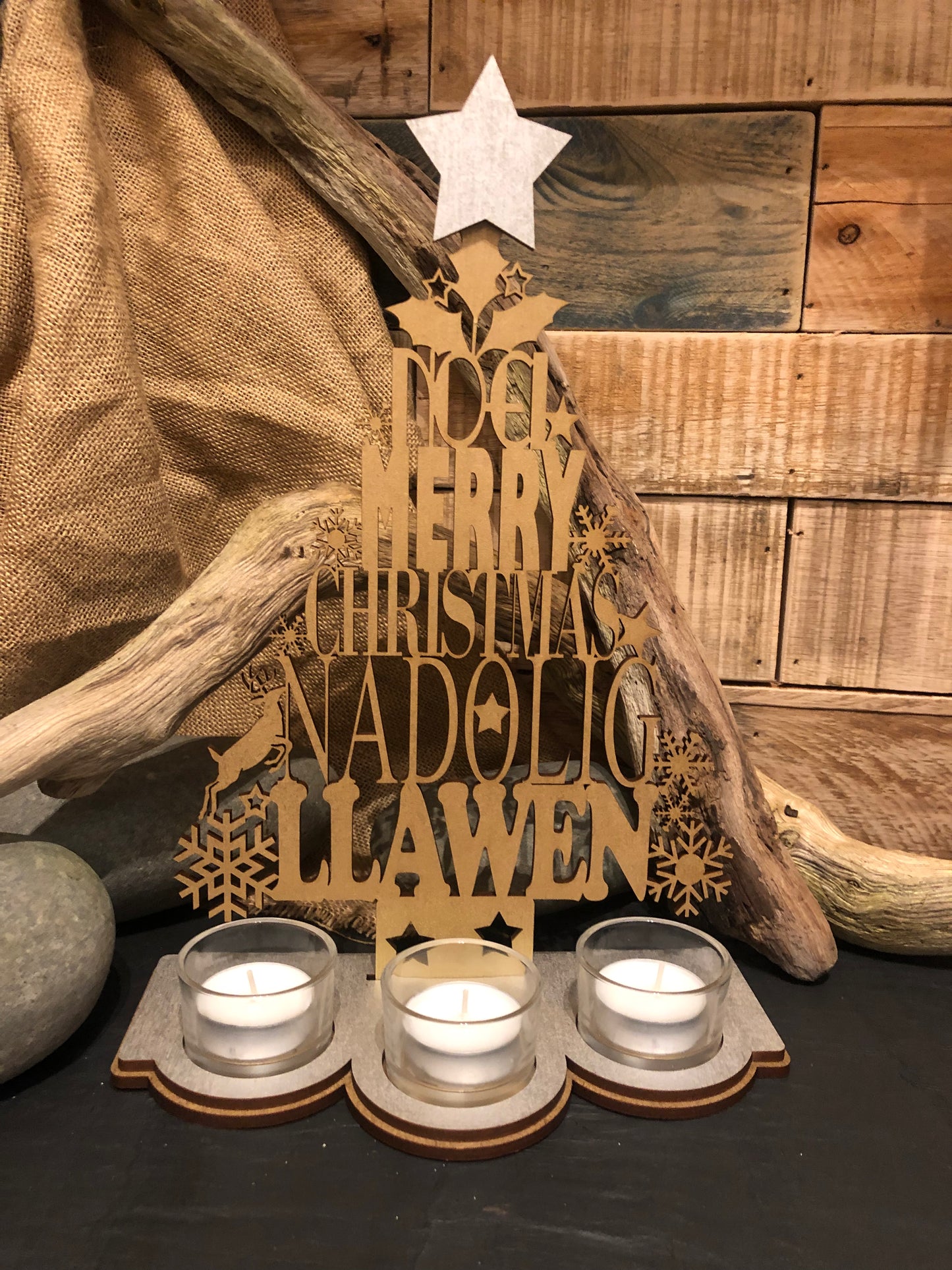 Christmas Triple Tealight Holder