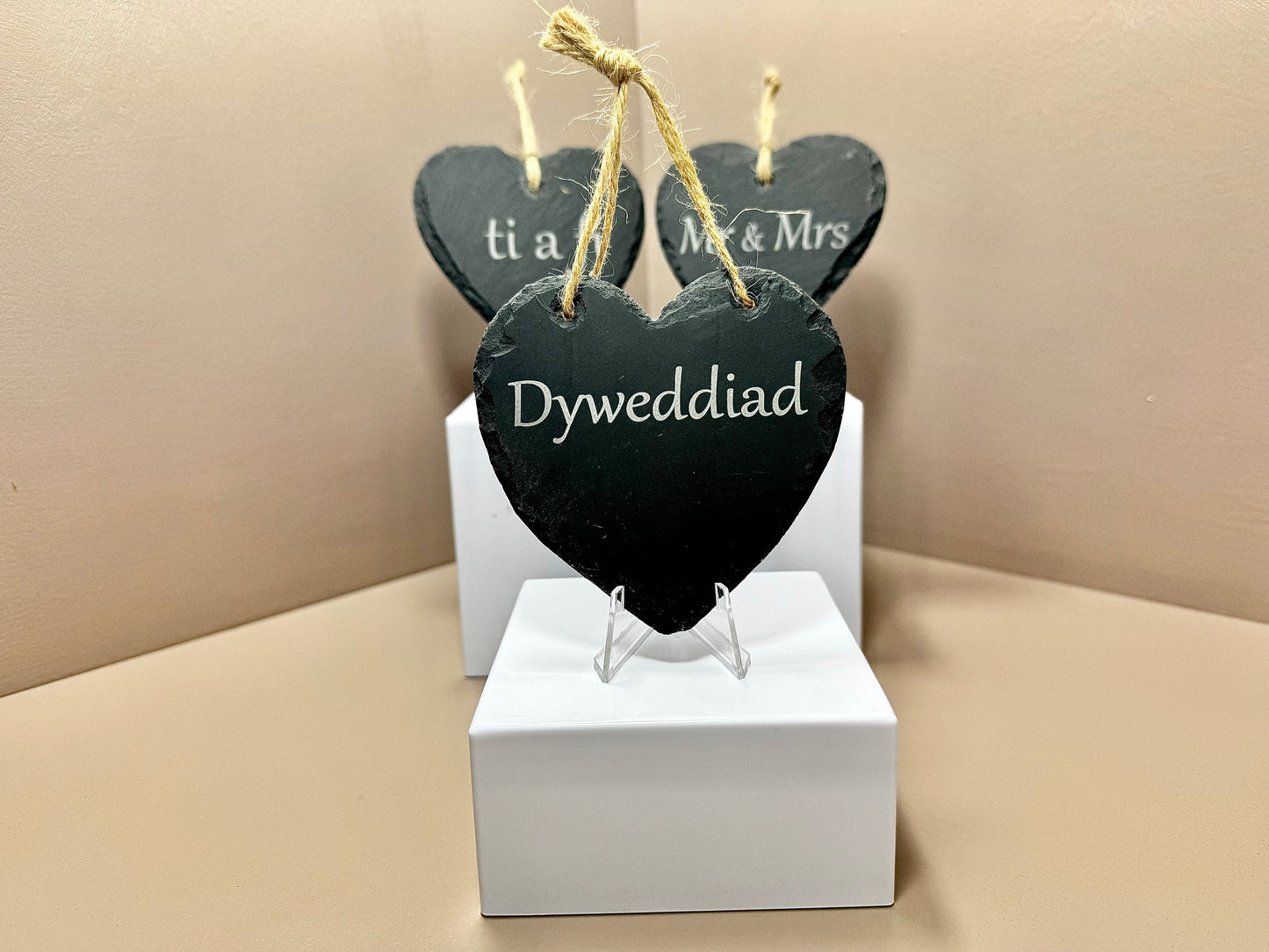 Engagement Slate Heart
