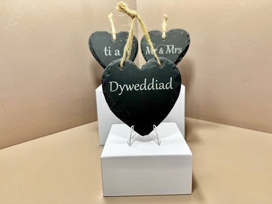 Engagement Slate Heart