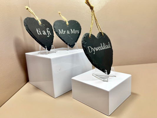 Engagement Slate Heart