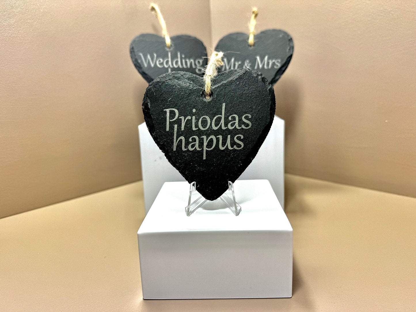 Wedding Slate Heart