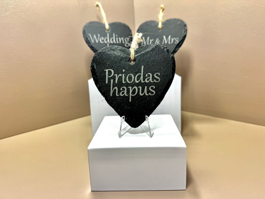 Wedding Slate Heart