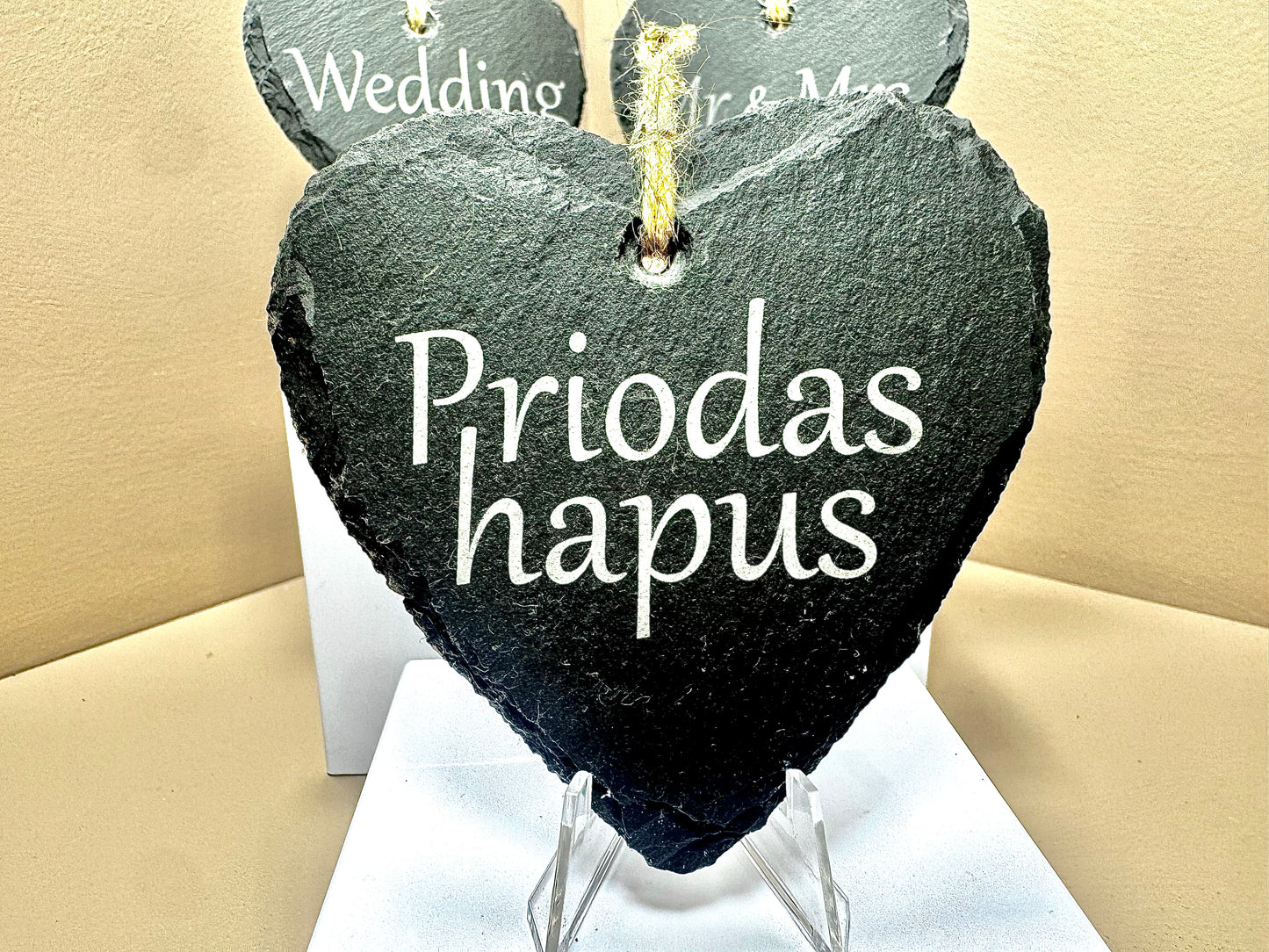 Wedding Slate Heart