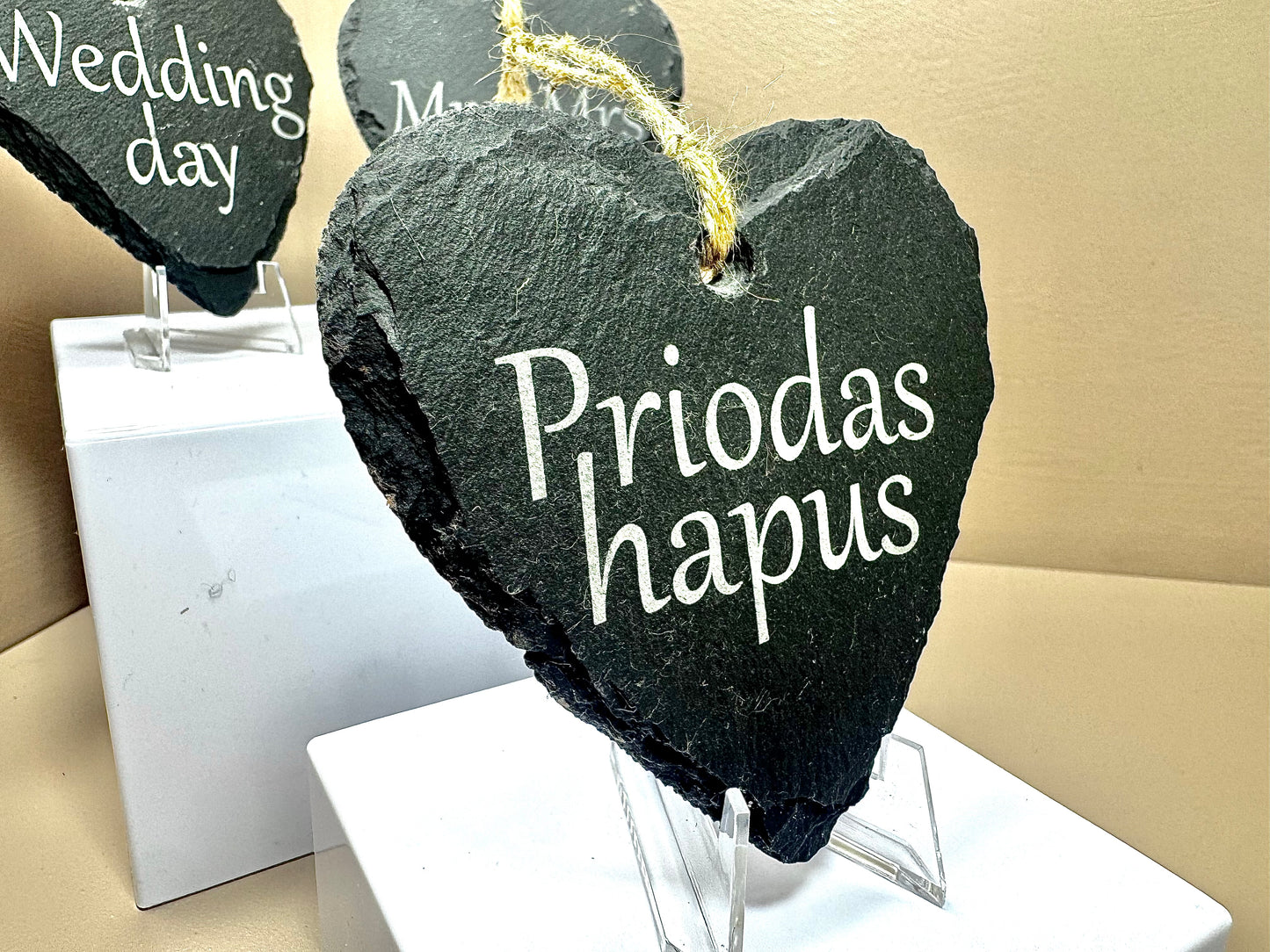 Wedding Slate Heart