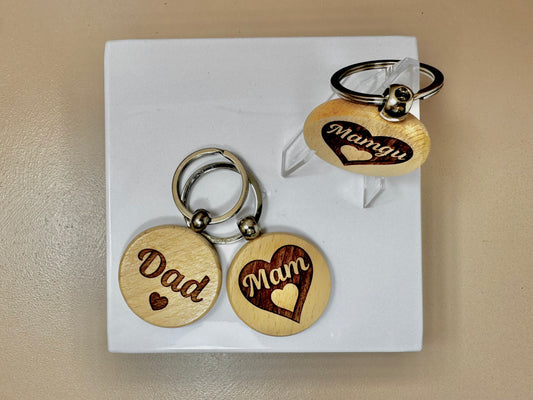 Family Member Heart Keyring