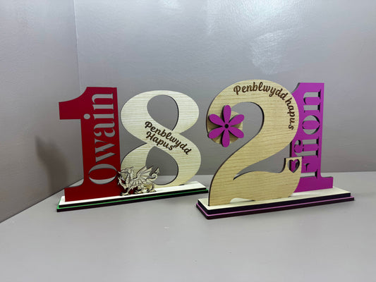 Personalised Standing Number