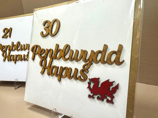 Penblwydd Hapus Card