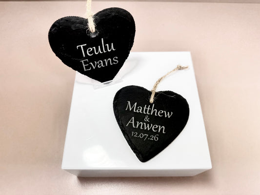 Personalised Slate Heart