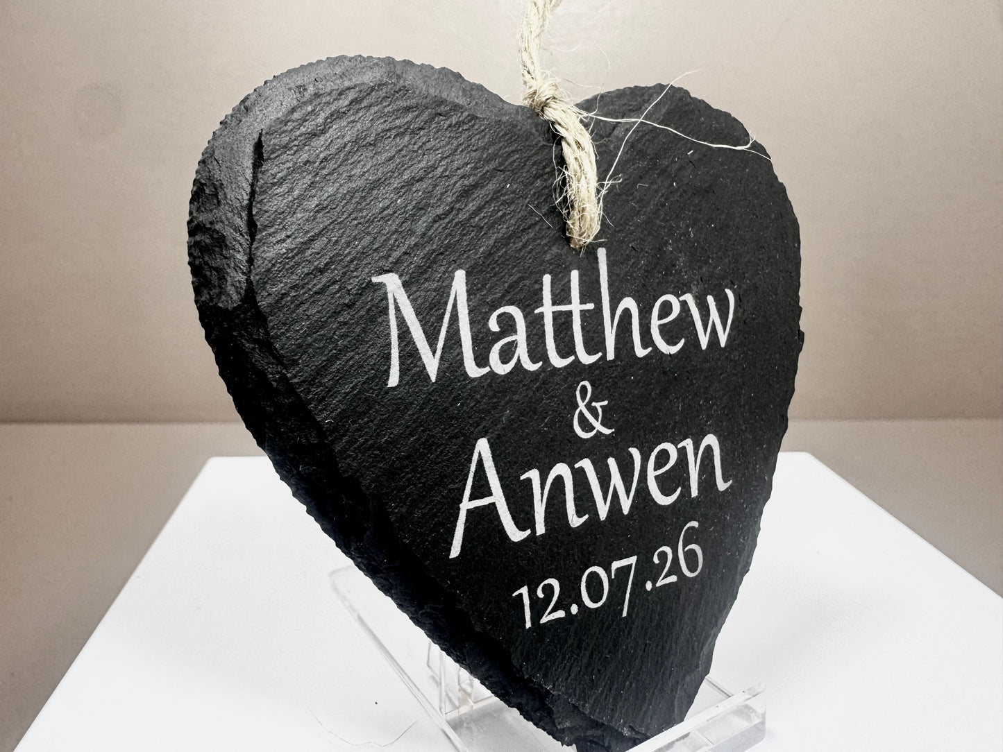 Personalised Slate Heart