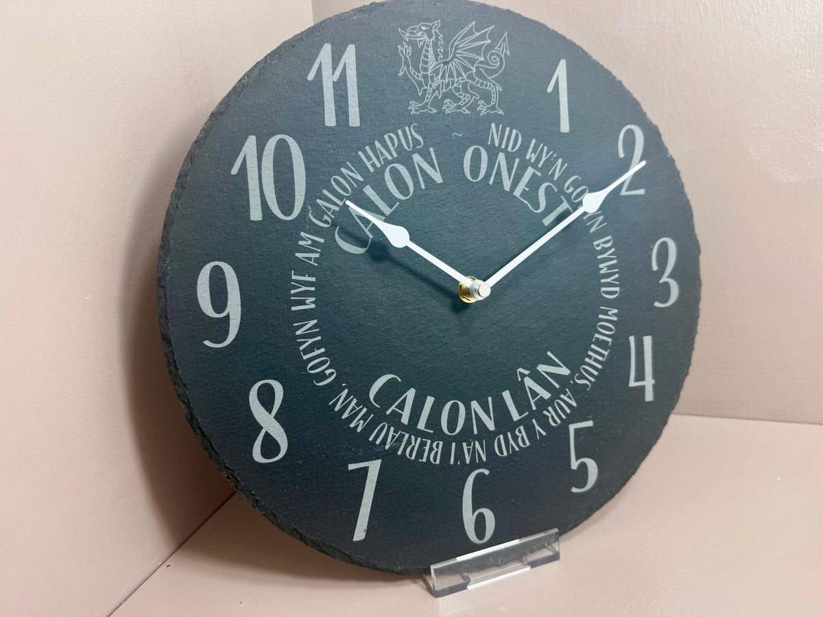 Calon Lan Slate Clock
