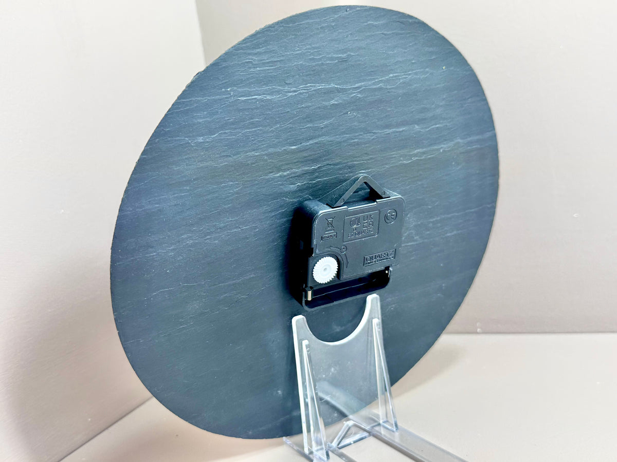 Heart Slate and Oak Clock