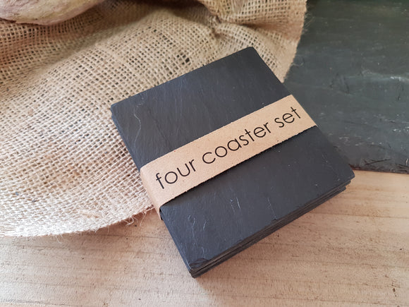 Slate Coaster Set