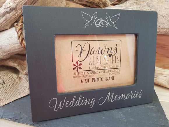 Slate Frame 'Wedding Memories'