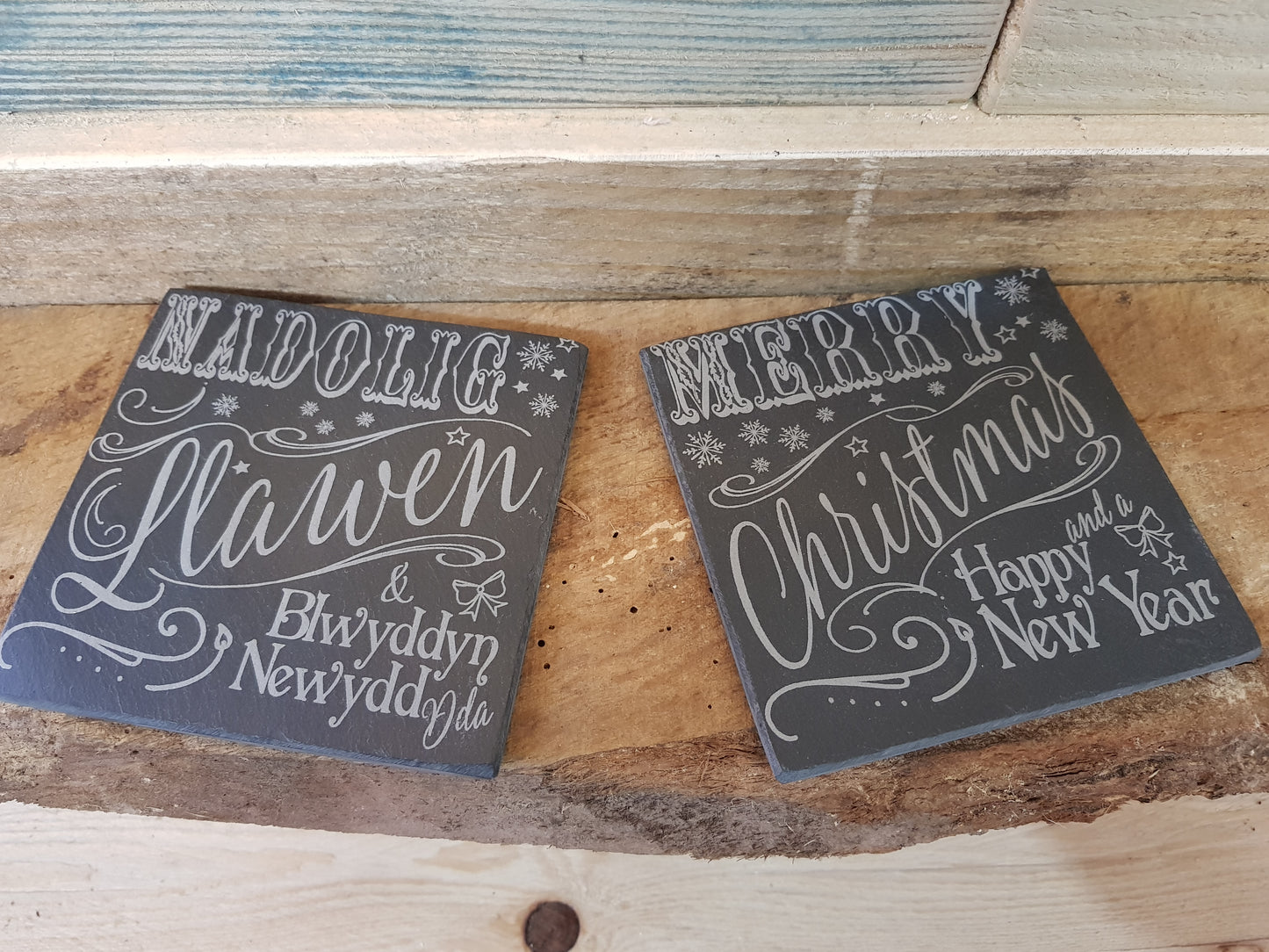 Merry Christmas Slate Coasters