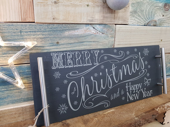 Merry Christmas Slate Trivet