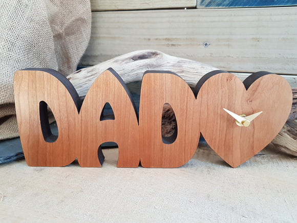 Dad Wood Block Clock