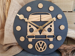 VW Camper Slate & Wood Clock