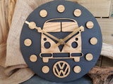 VW Camper Slate & Wood Clock
