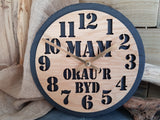 Personalised Slate & Oak Clock