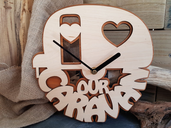 'Our Caravan' Wooden Clock