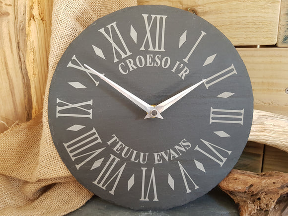 Teulu Evans Slate Clock