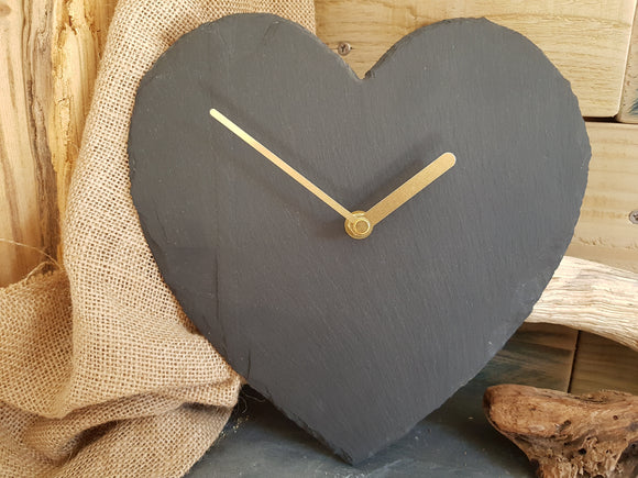 Heart Slate Clock
