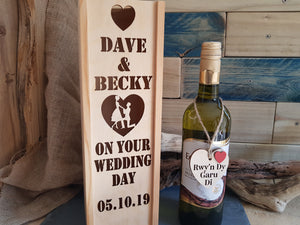 Personalised wedding Bottle Box