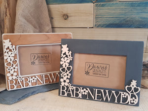 Babi Newydd Fretwork Photo Frame