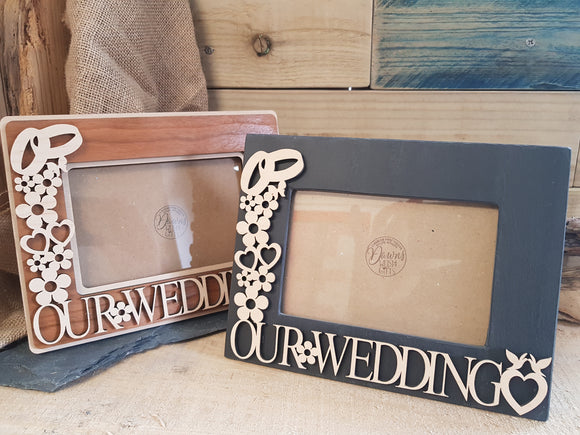 Our Wedding Fretwork Photo Frame