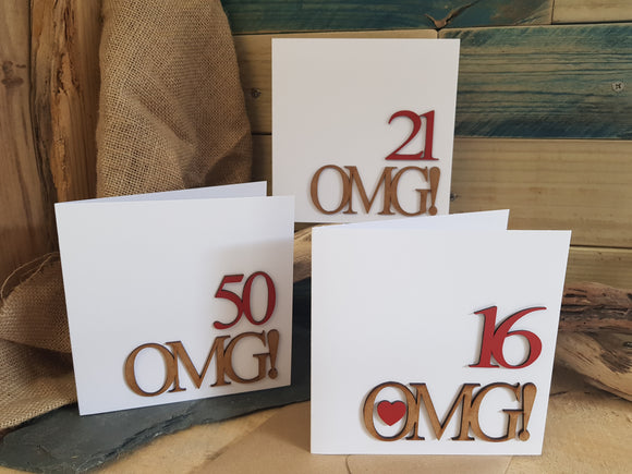 OMG! design Wooden Card