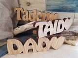 Dad Tadcu Taid Wood Block Word