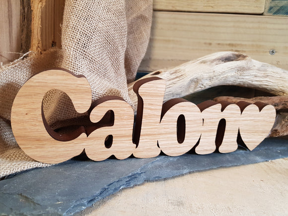 Calon Wood Block Word
