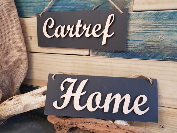Cartref Home Slate Plaque