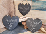 Birthday Slate Heart
