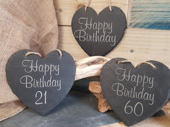 Birthday Slate Heart