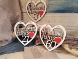 Personalised Birthday Fretwork Wood Heart