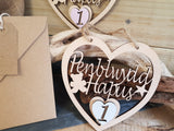 Personalised Fretwork Wood Heart