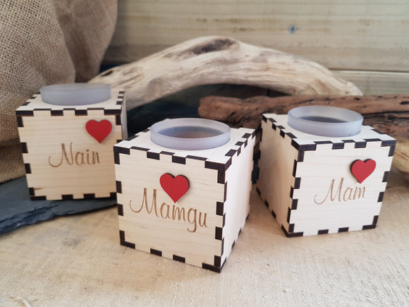 Wood Tea Light
