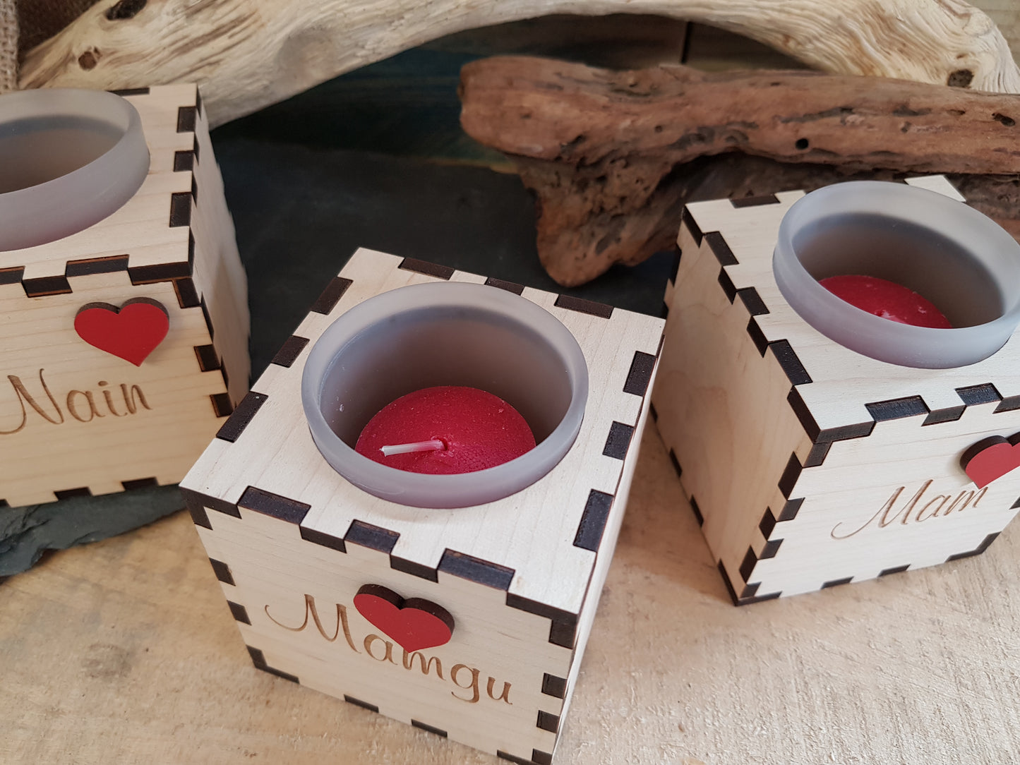 Wood Tea Light