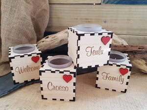 Personalised Wood Tealight