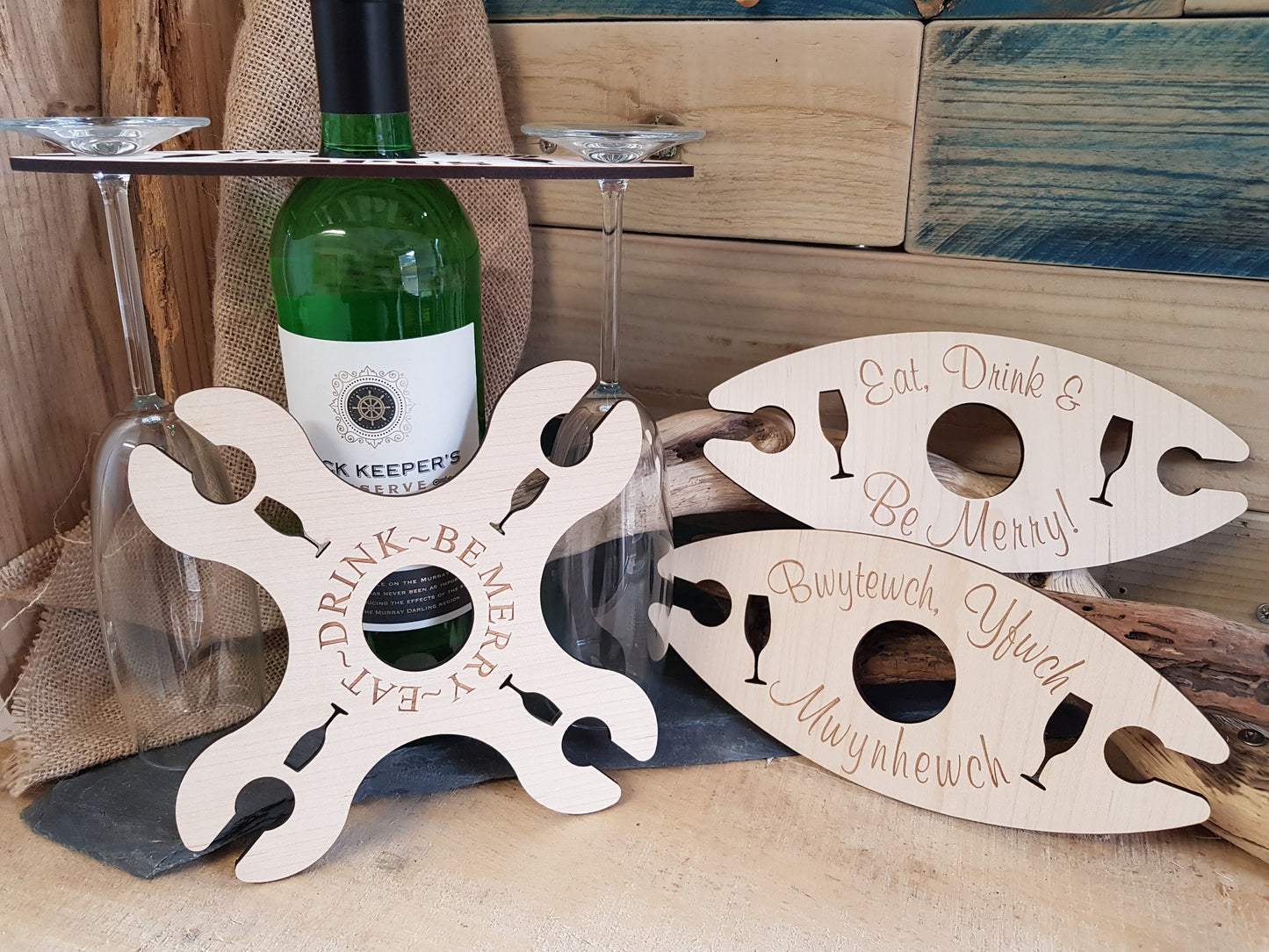 Personalised Wine Glass Holder