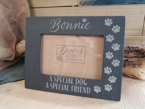 Special Dog Slate Photo Frame