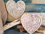 Personalised Babi Newydd Fretwork Heart