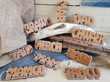 Personalised Wood Word Keyring