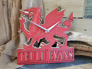 Peraonlised Wooden Dragon Clock