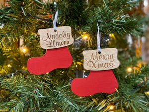 Stocking Wooden Bauble